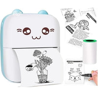 Mini Thermal Printer | Inkless Sticker Printer | USB APP Control Inkless Printer | Wireless Mini Pocket Printer for Labels, Stickers, Photos, Bookmarks, Cards, White